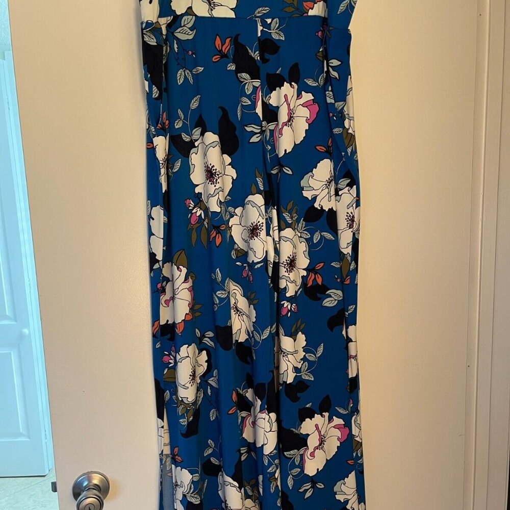 G.I.L.I. Got It Love It Jetsetter Wide Legs Side Slit Pants Flowered Size XL